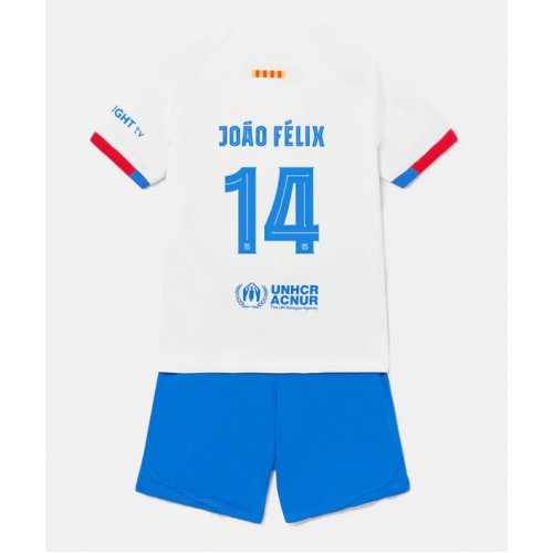 Maillot de foot Barcelona Joao Felix #14 Extérieur enfant 2023-24 Manches Courte (+ pantalon court)
